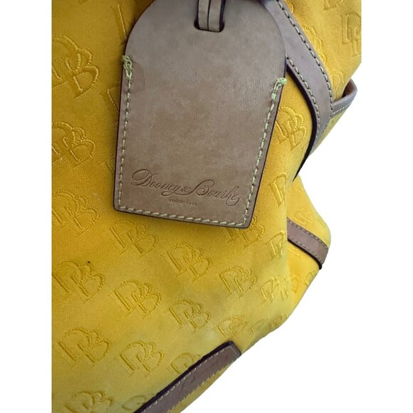 DOONEY & BOURKE Marigold Yellow Logo Double Handle Tote Bag - Picture 7 of 13